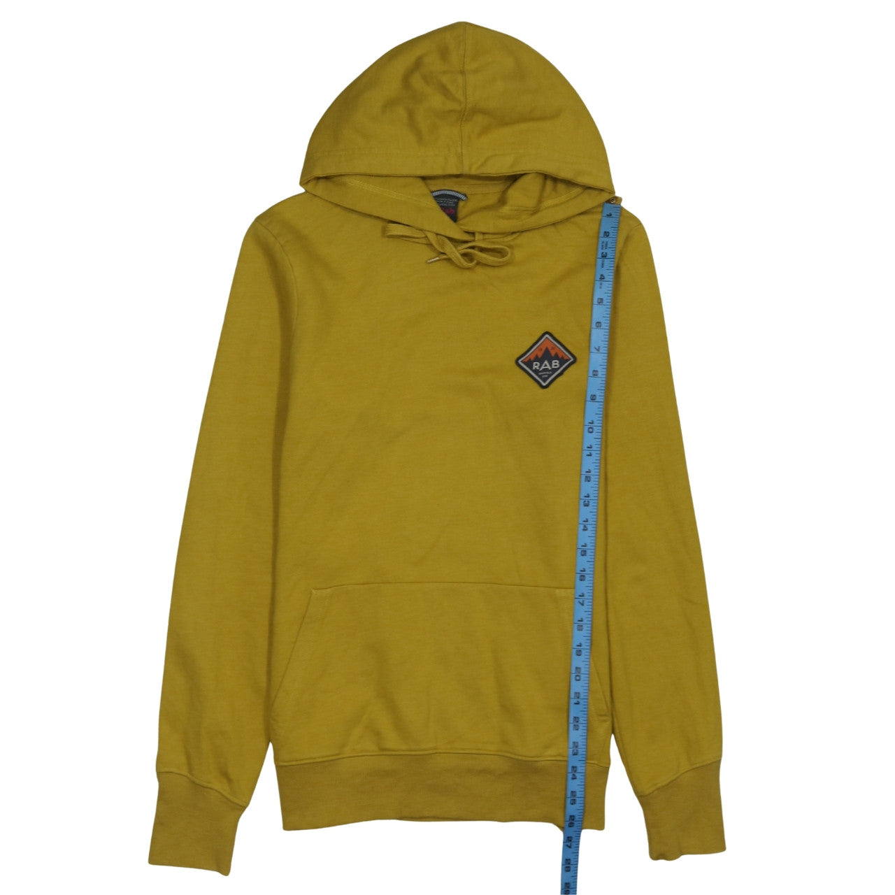Rab Womens Yellow Journey Pullover Hoodie UK 12 Cotton Blend