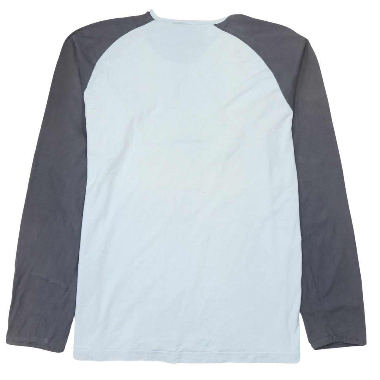 Nike Men's Blue Long Sleeve Colourblock Cotton Top Size M
