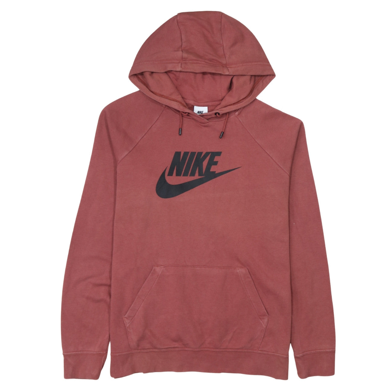 Nike Men's Brown Pullover Hoodie L Logo Fleece Sweatshirt