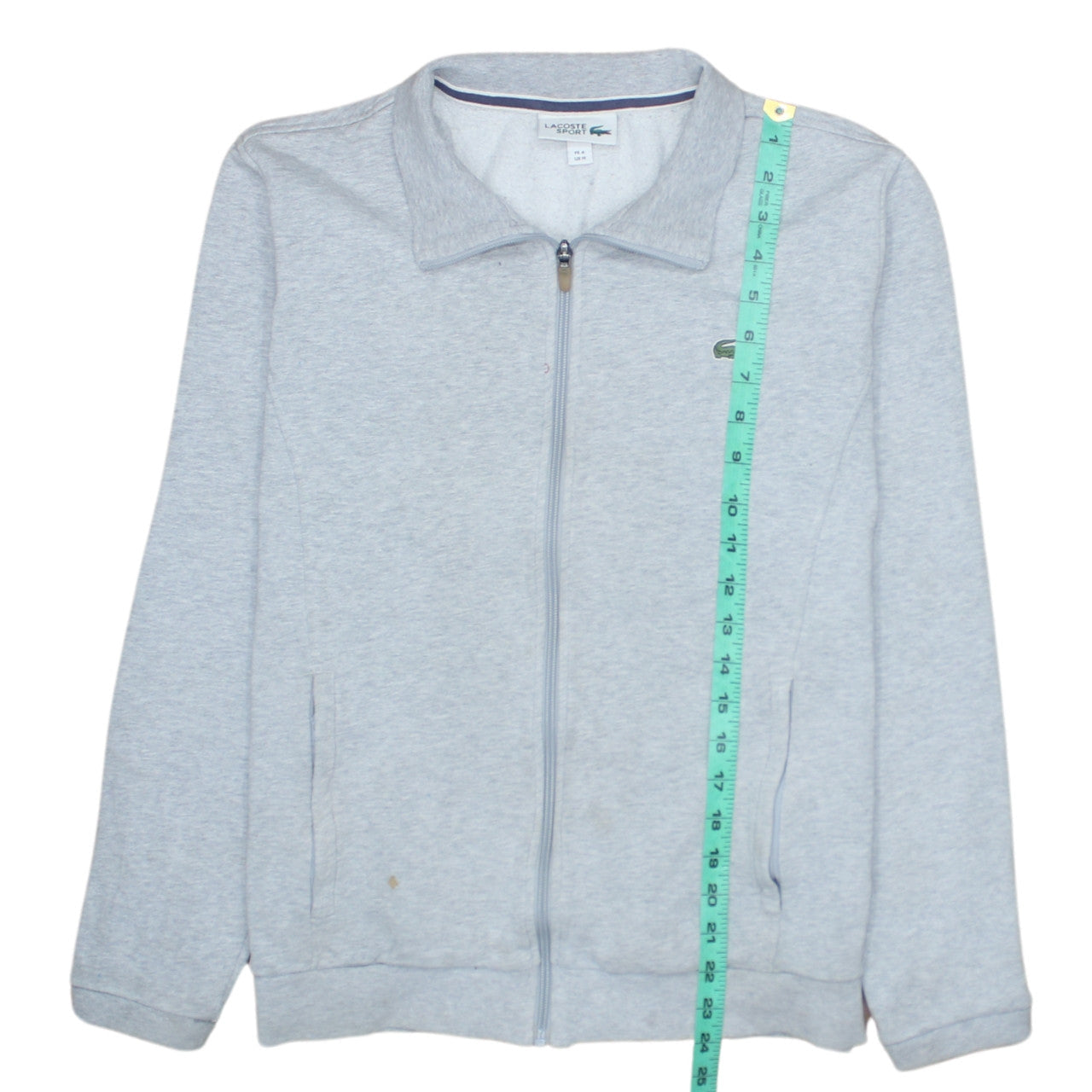 Lacoste Sport Men's Grey M Track Jacket Full Zip Cotton Blend