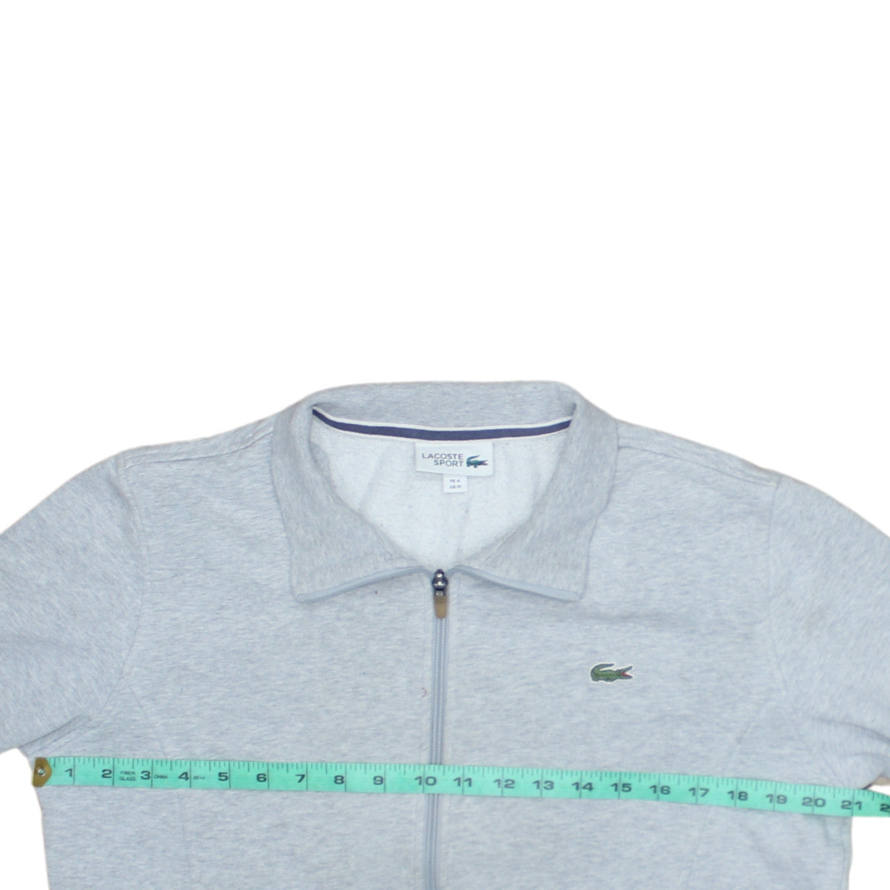 Lacoste Sport Men's Grey M Track Jacket Full Zip Cotton Blend