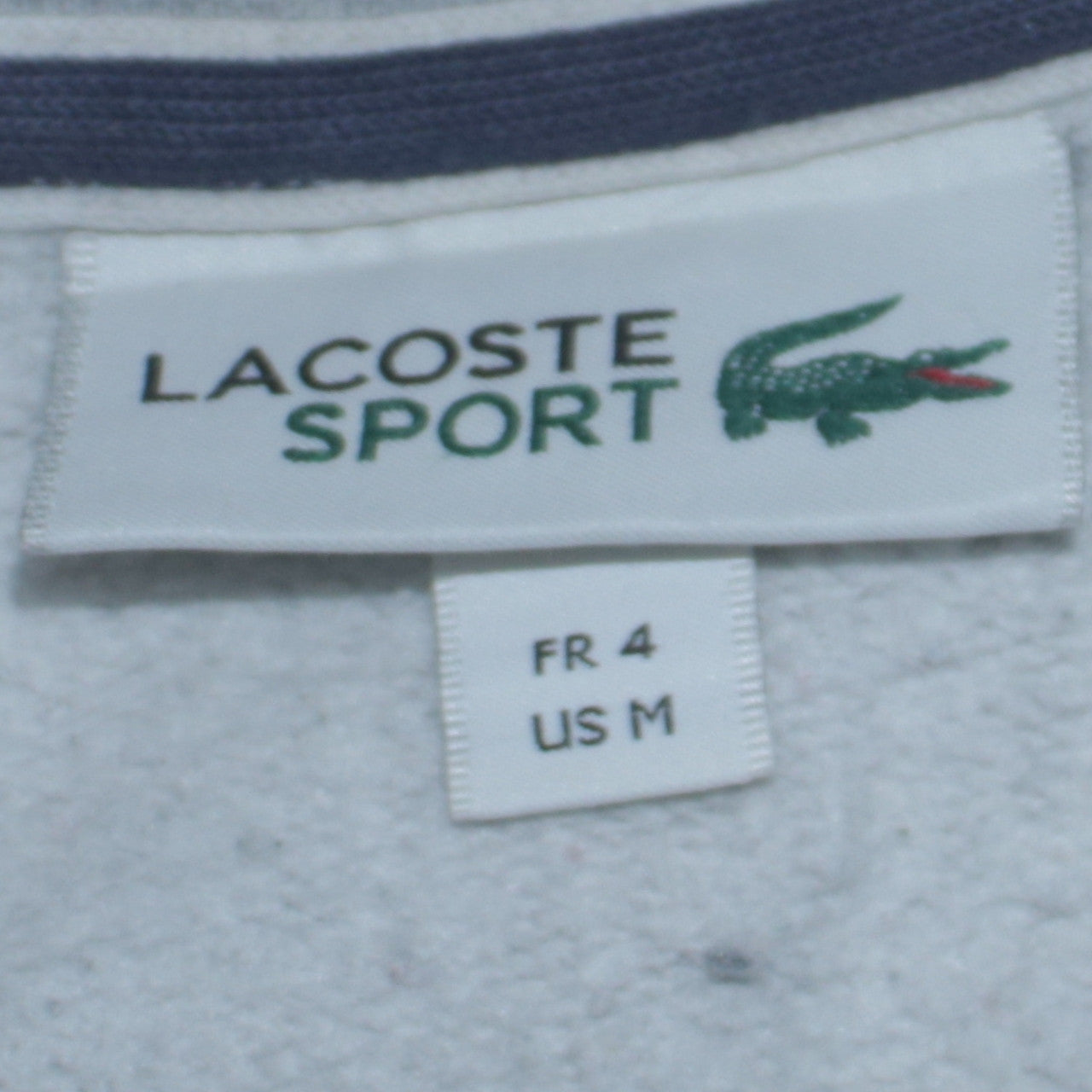 Lacoste Sport Men's Grey M Track Jacket Full Zip Cotton Blend