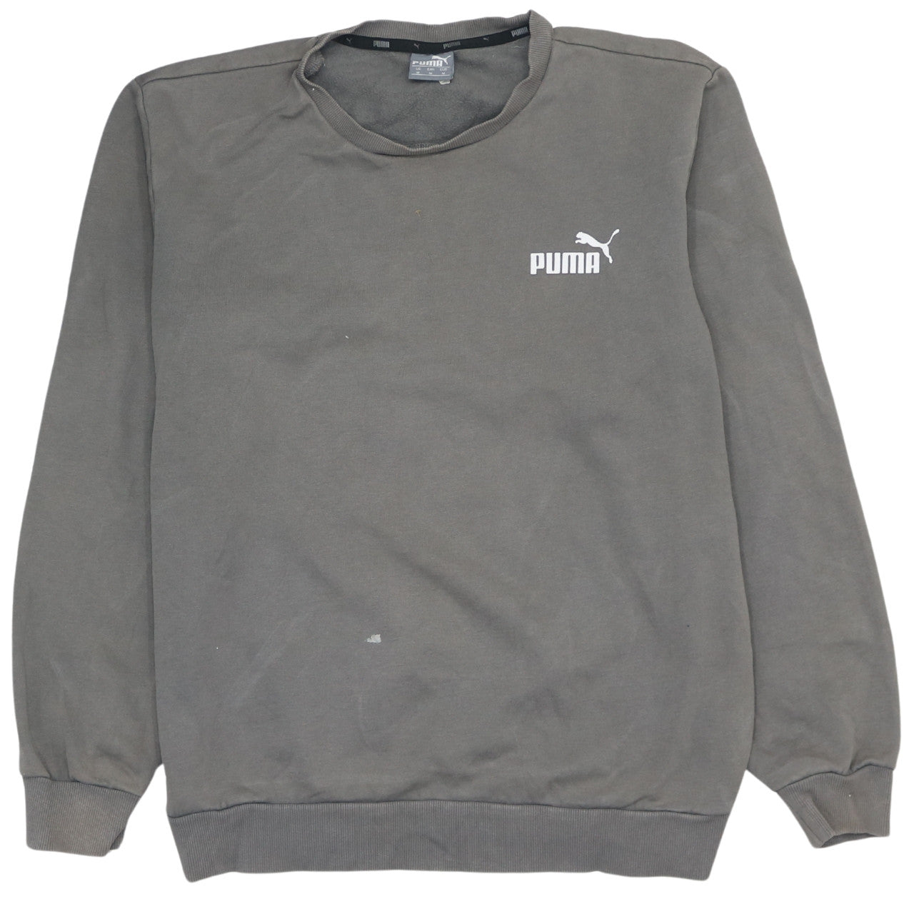 Puma Men's Grey Crew Neck Pullover Sweatshirt Size M