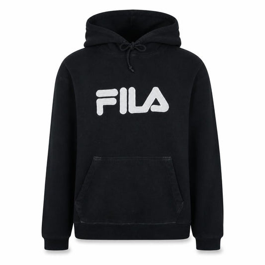 FILA Women's Black Pullover Hoodie Size M Logo Sweatshirt