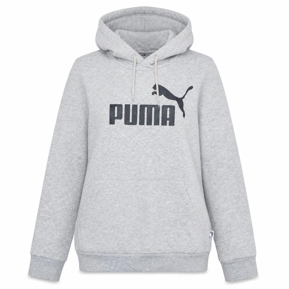 Puma Womens Grey Pullover Hoodie Size 8 Classic Logo Sweatshirt