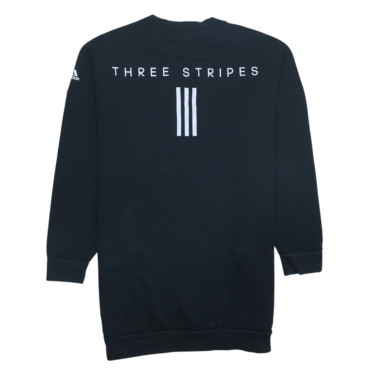 Adidas Women's Black Long Sleeve Crew Neck Pullover Sweatshirt Size 8-10