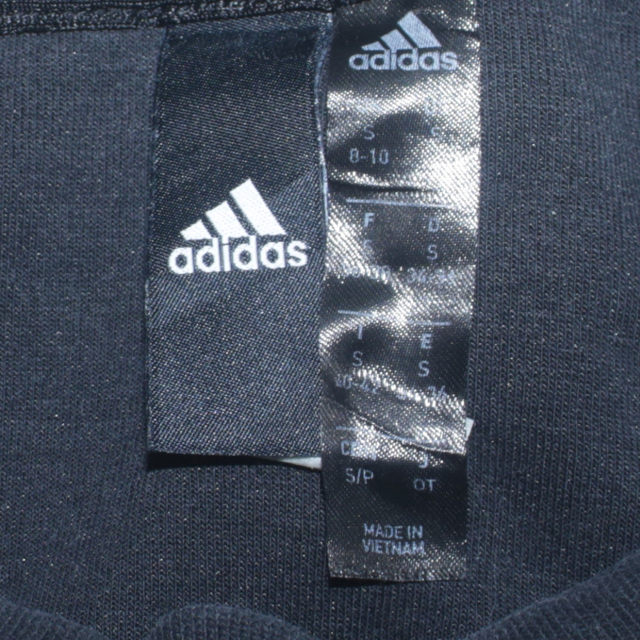 Adidas Women's Black Long Sleeve Crew Neck Pullover Sweatshirt Size 8-10