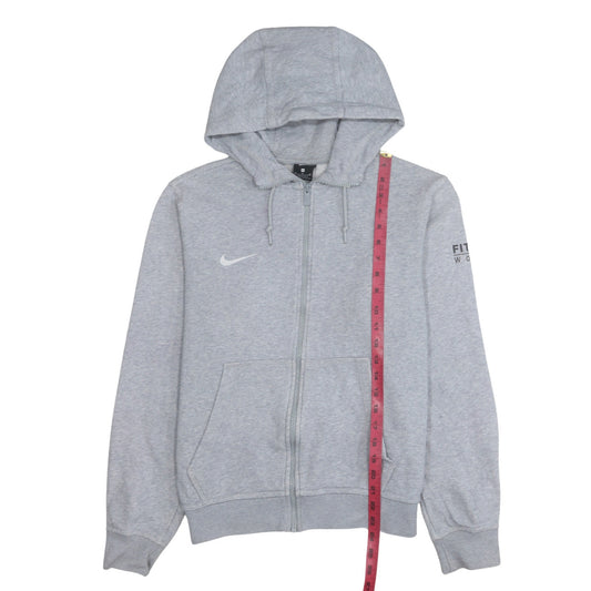 Nike Men Grey Full Zip Hoodie Size M Sports Fleece Sweatshirt