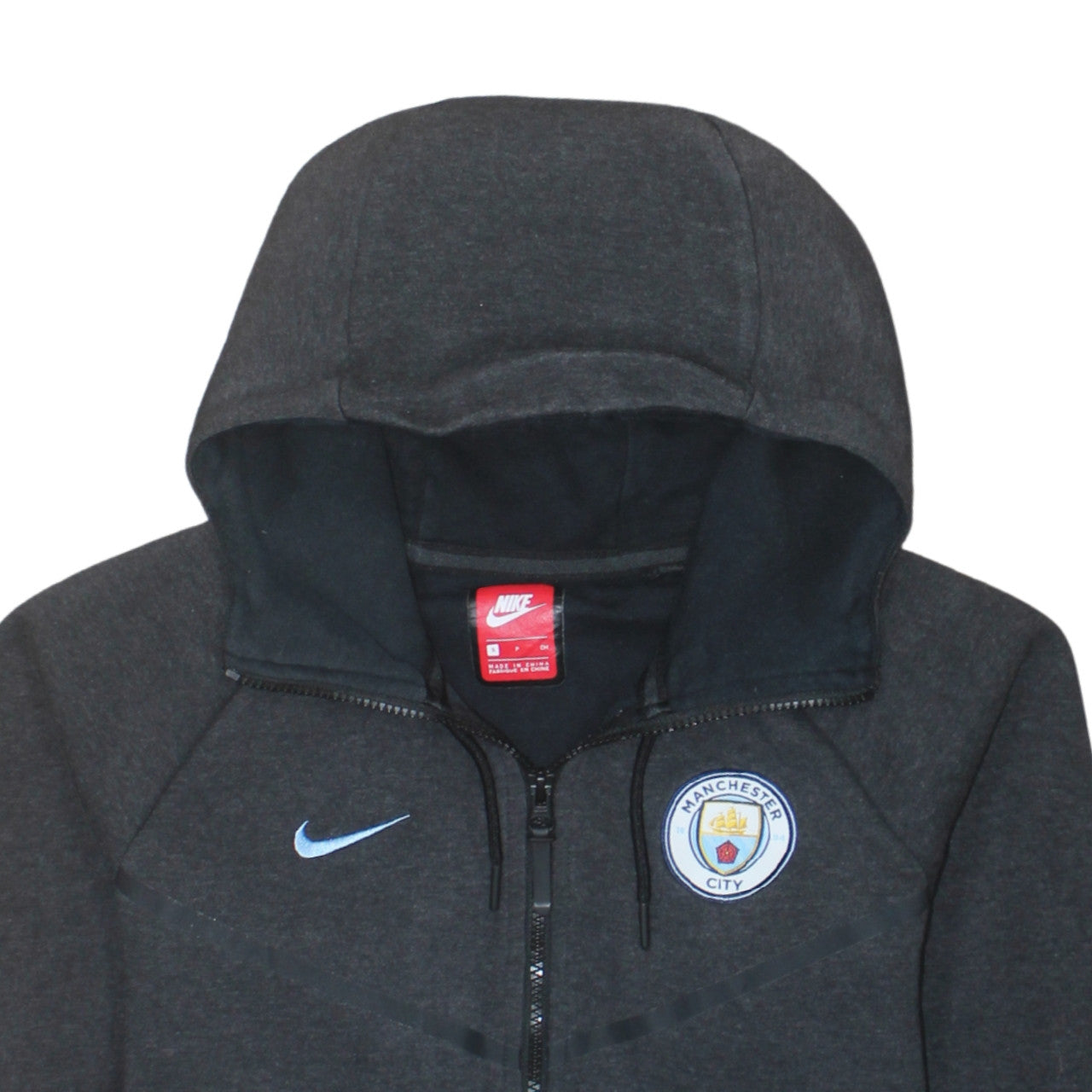 Nike Men’s Grey Manchester City Full Zip Hoodie Size S