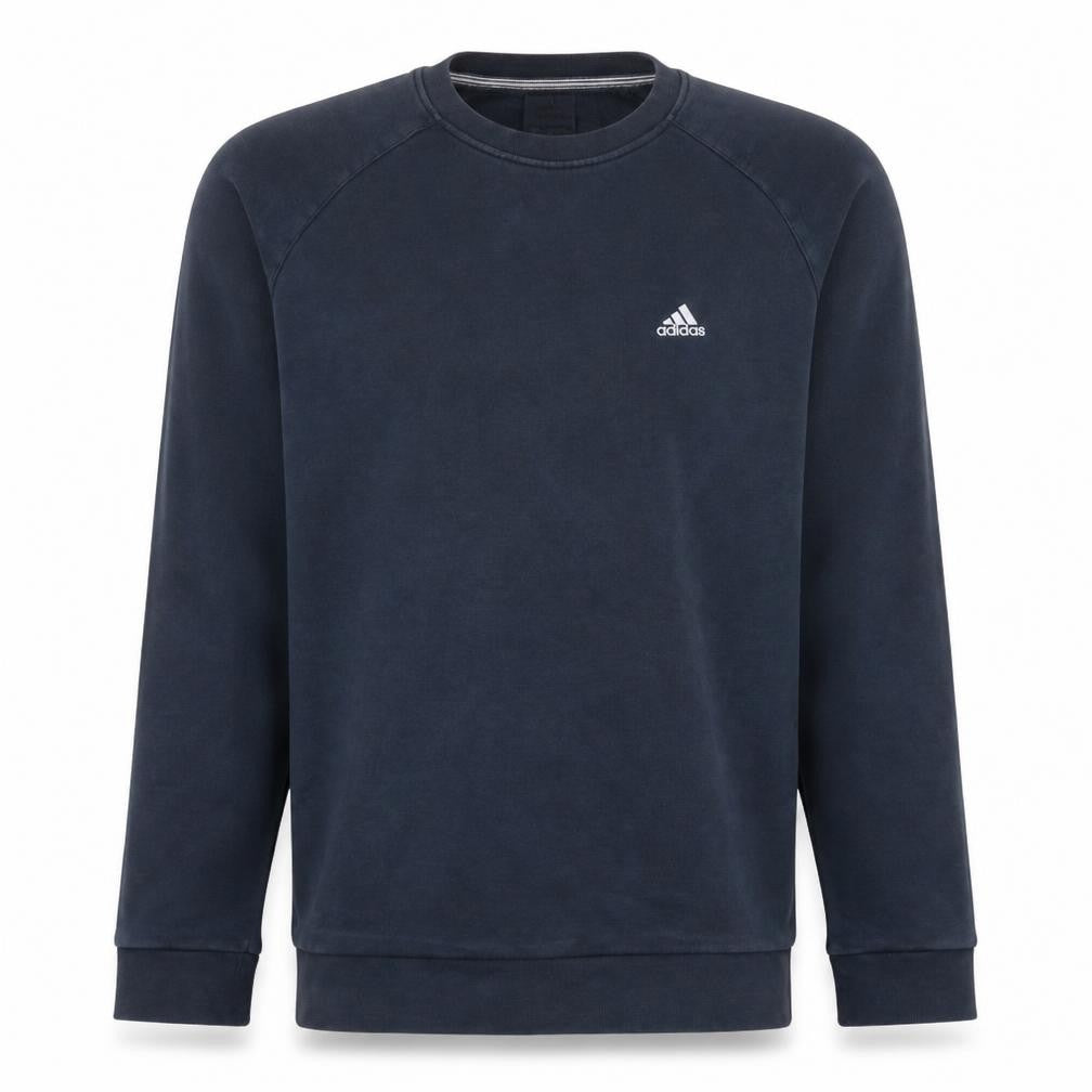 Adidas Men's Blue Crew Neck Pullover Sweatshirt Size S