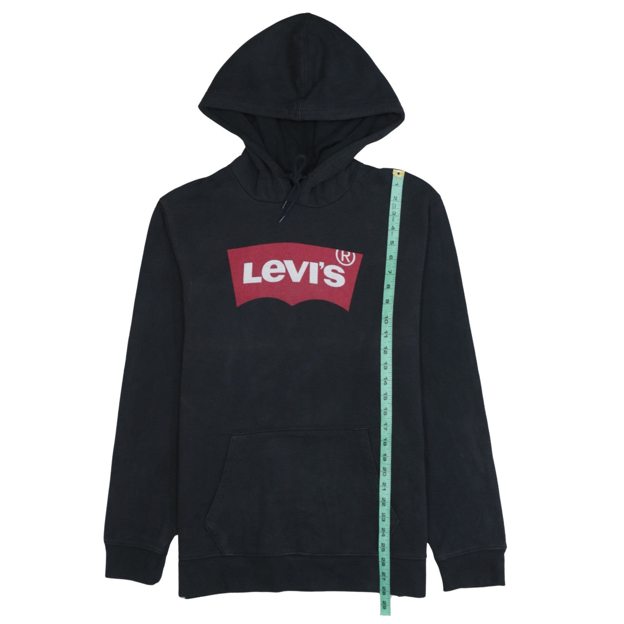 Levi's Men's Black Pullover Hoodie M Logo Graphic Fleece Sweatshirt