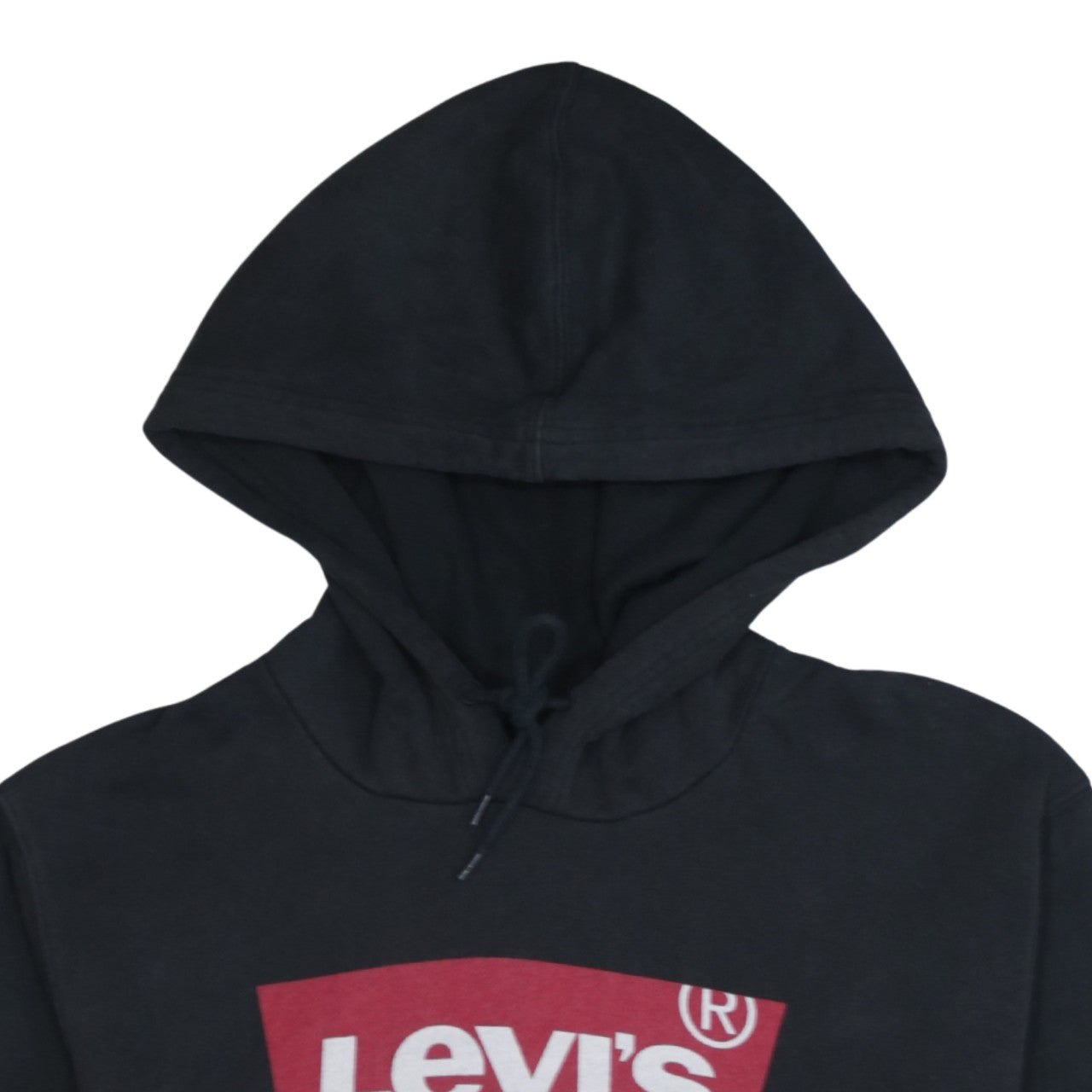 Levi's Men's Black Pullover Hoodie M Logo Graphic Fleece Sweatshirt