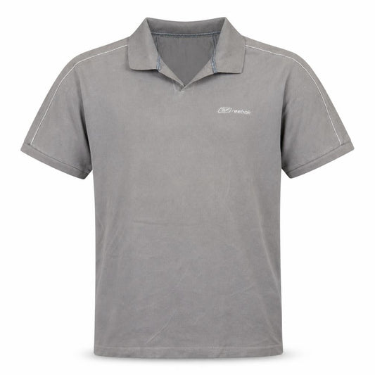 Reebok Men’s Grey Short Sleeve Cotton Polo Shirt Size L
