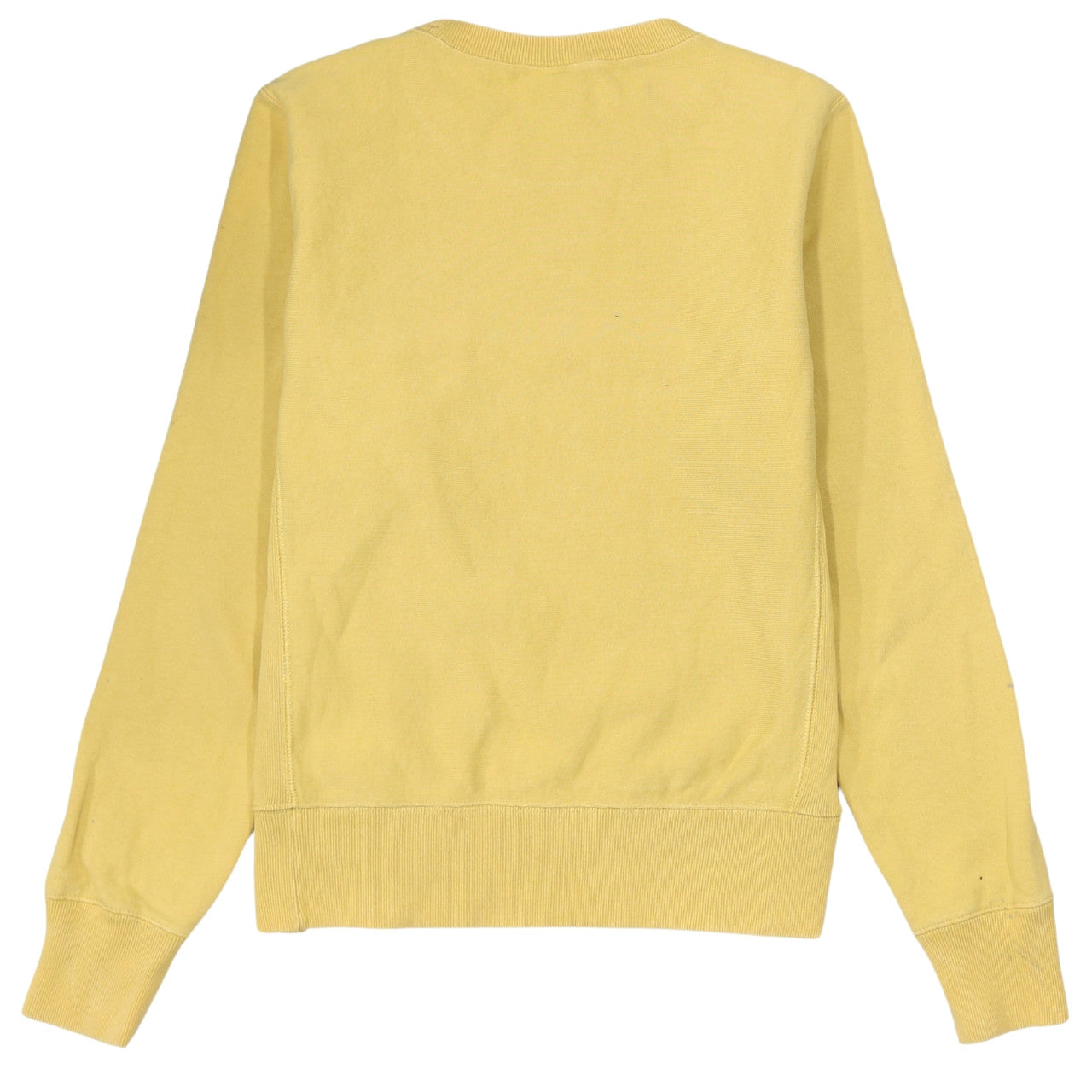 Champion Womens Yellow Cotton Reverse Weave Sweatshirt Medium