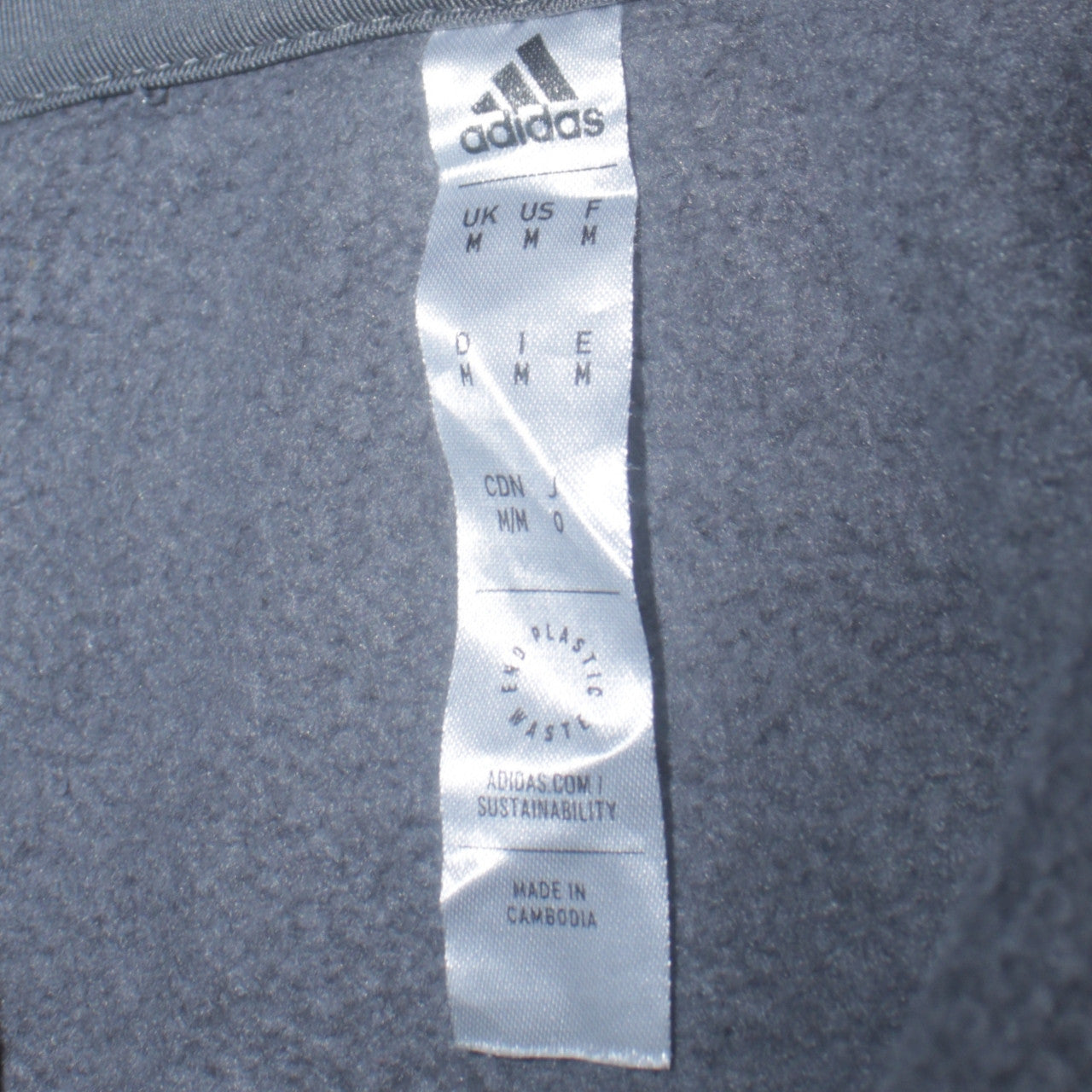Adidas Men's Grey Pullover Hoodie Size M Regular Fit Sportswear