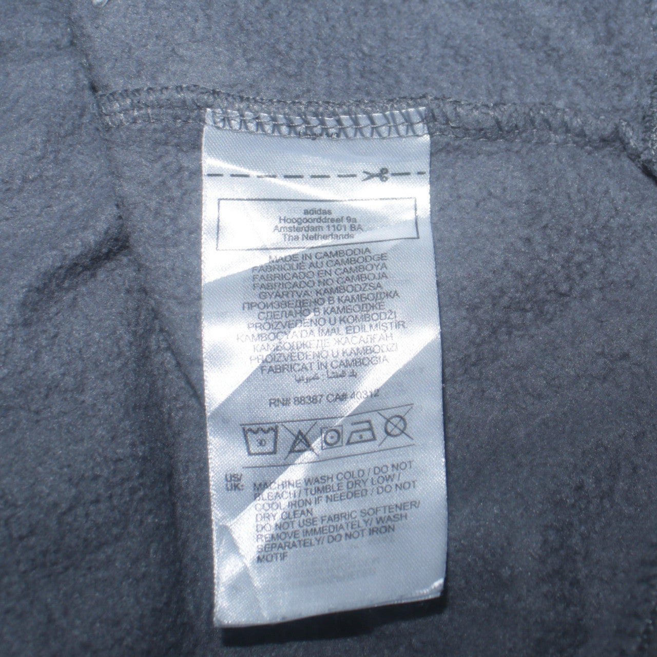 Adidas Men's Grey Pullover Hoodie Size M Regular Fit Sportswear