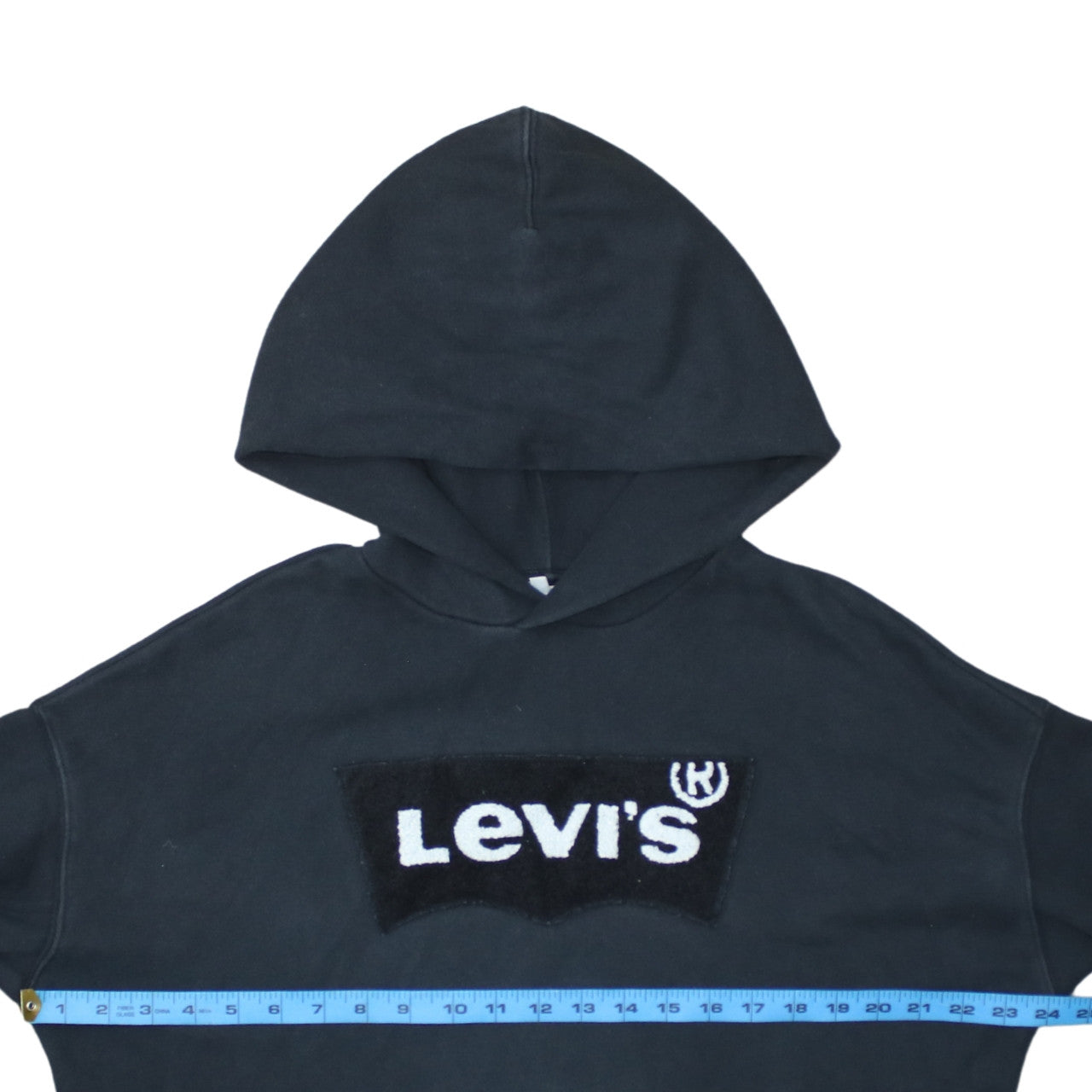 Levi's Men's Black XS Pullover Hoodie with Logo Fleece Sweatshirt