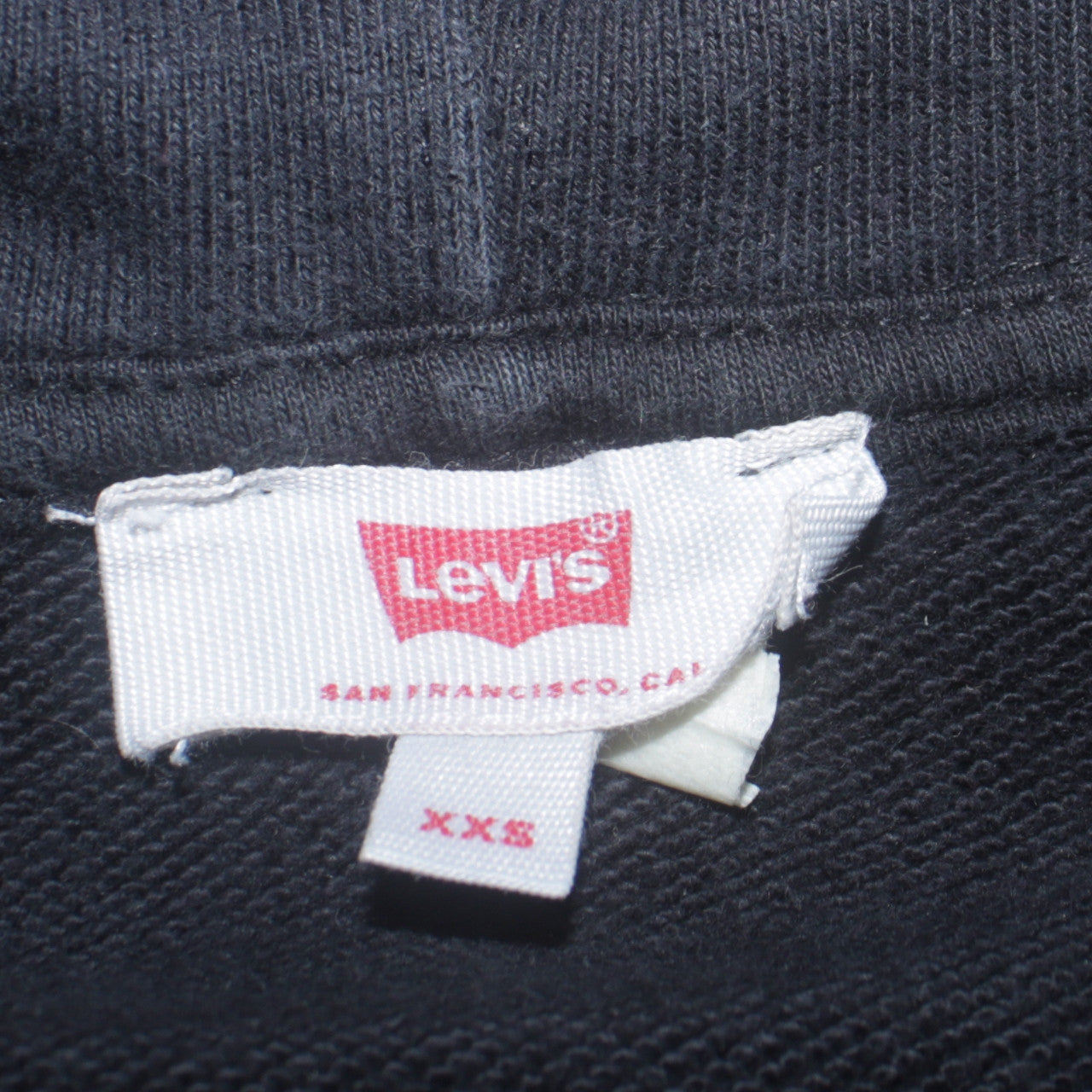Levi's Men's Black XS Pullover Hoodie with Logo Fleece Sweatshirt