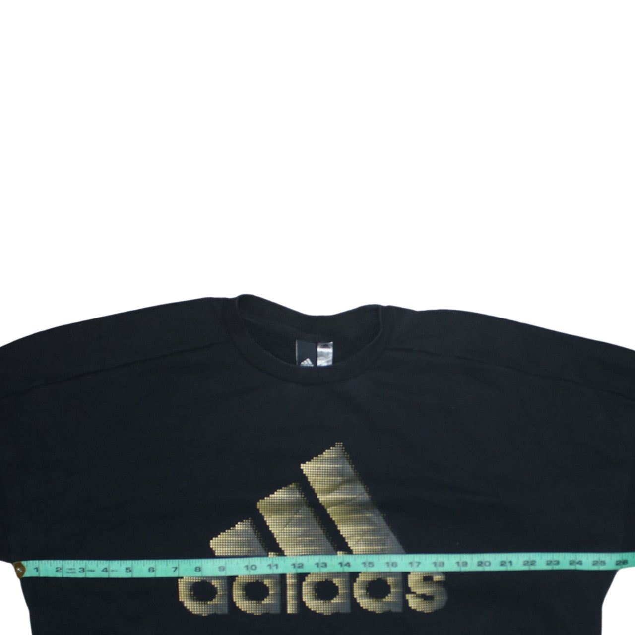 Adidas Womens Black Gold Logo Pullover Sweatshirt XL
