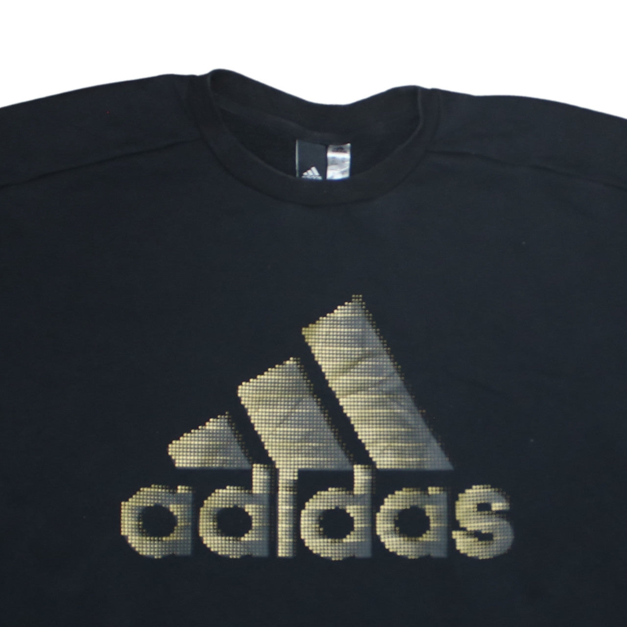 Adidas Womens Black Gold Logo Pullover Sweatshirt XL