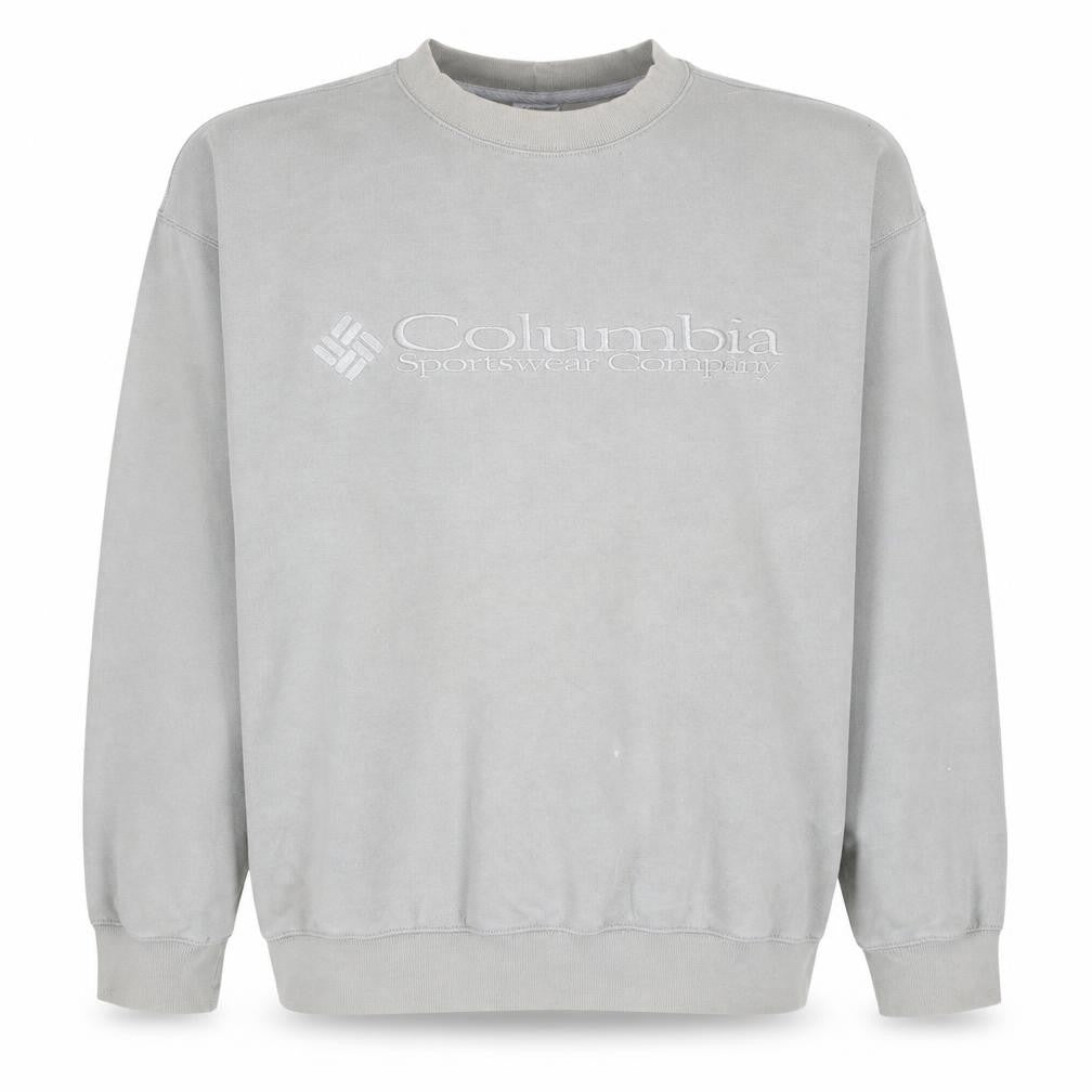 Columbia Men Beige 2XL Pullover Sweatshirt Embroidered Logo