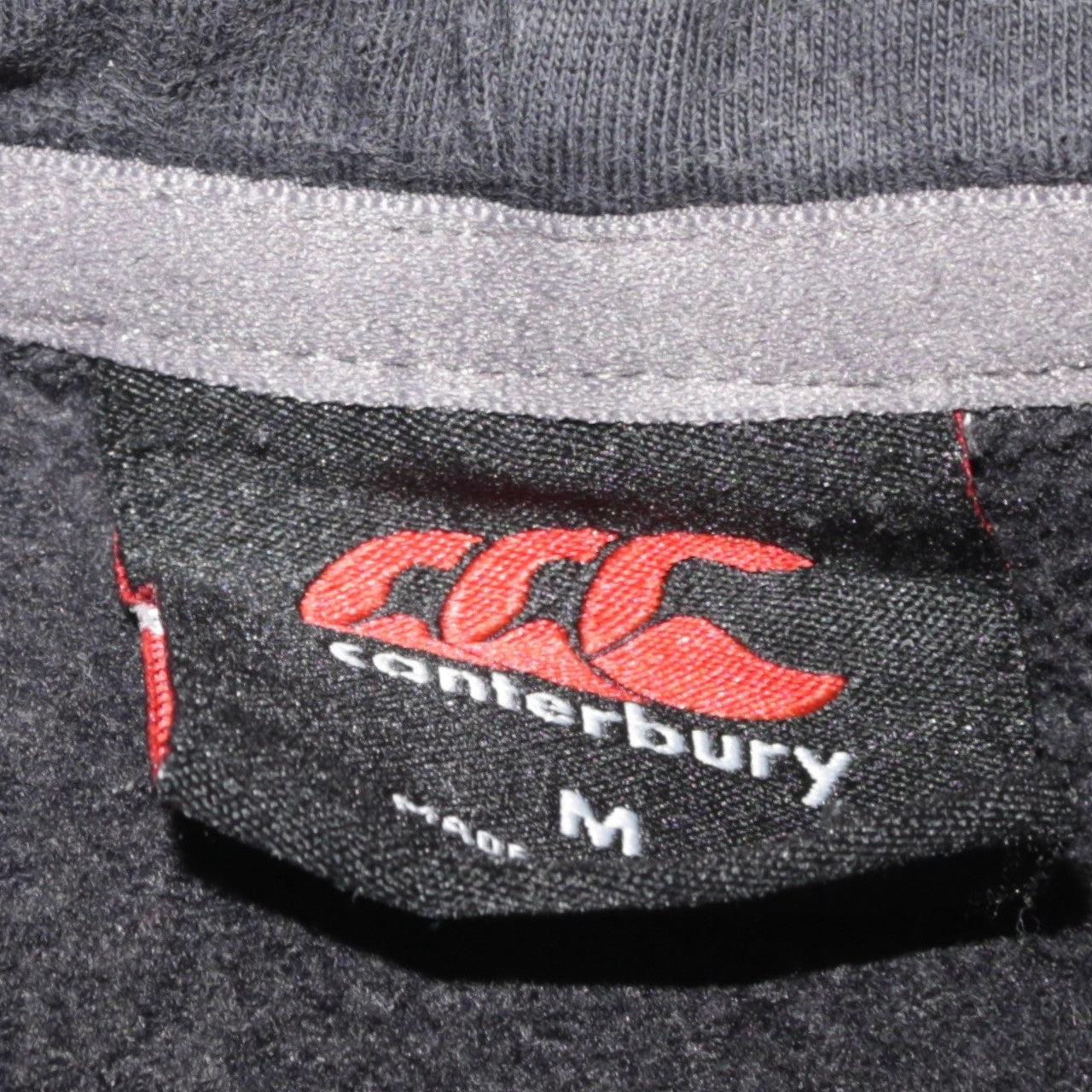 Canterbury Mens Black Pullover Hoodie M Regular Fit Rugby Style