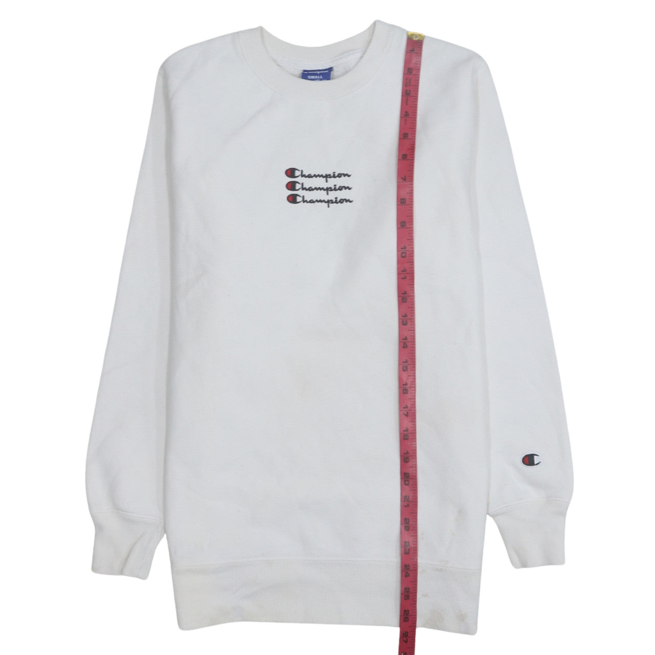 Champion Women's White Small Pullover Sweatshirt with Logo