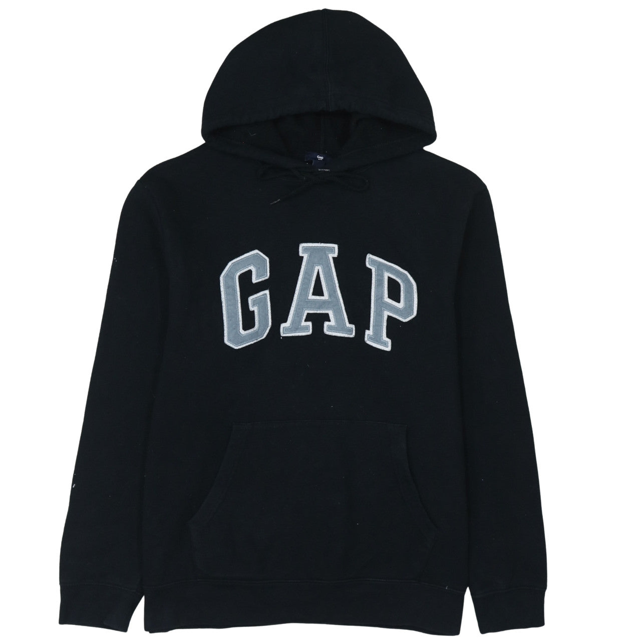 GAP Men's Black Pullover Hoodie L Logo Fleece Sweatshirt