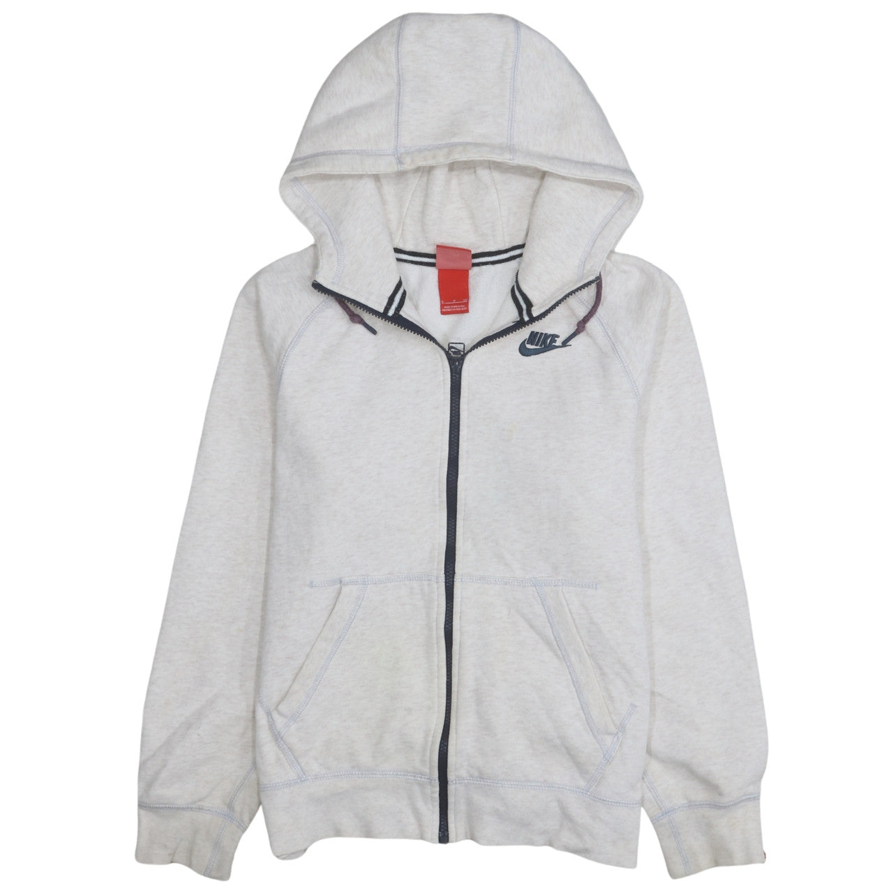 Nike Men's Grey Full Zip Fleece Hoodie Size S Sportswear