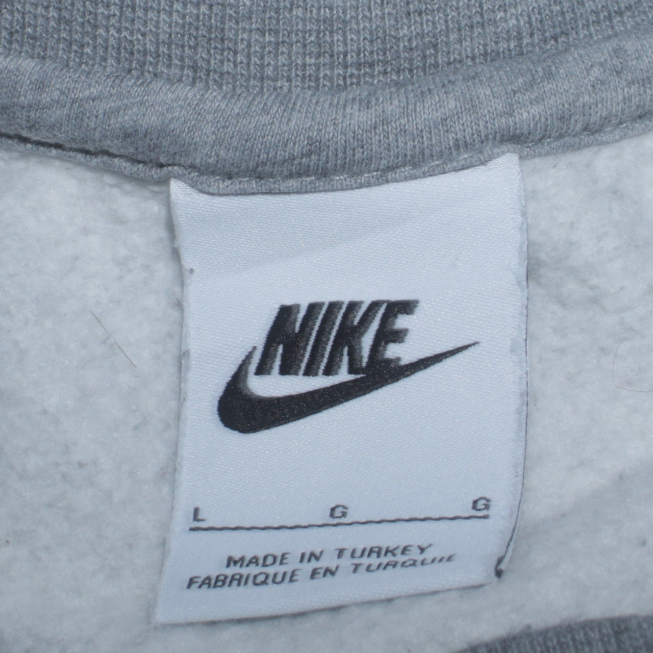 Nike Men's Grey Crew Neck Pullover Sweatshirt Size L