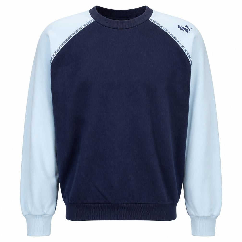 Puma Mens Blue Crew Neck Pullover Sweatshirt Size L