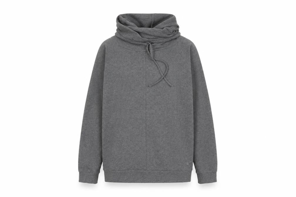Manuka Women Grey UK 12 Pullover Hooded Sweatshirt with Drawstring