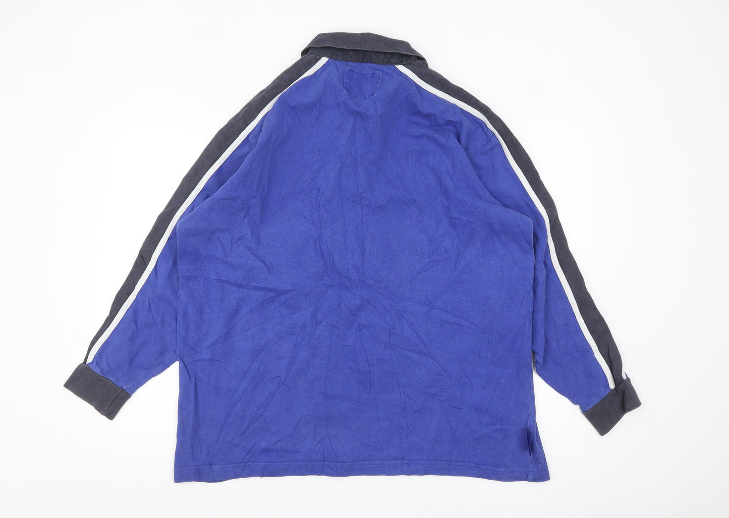 Cotton Traders Men’s Blue Rugby Polo Shirt XL Long Sleeve Sports Top