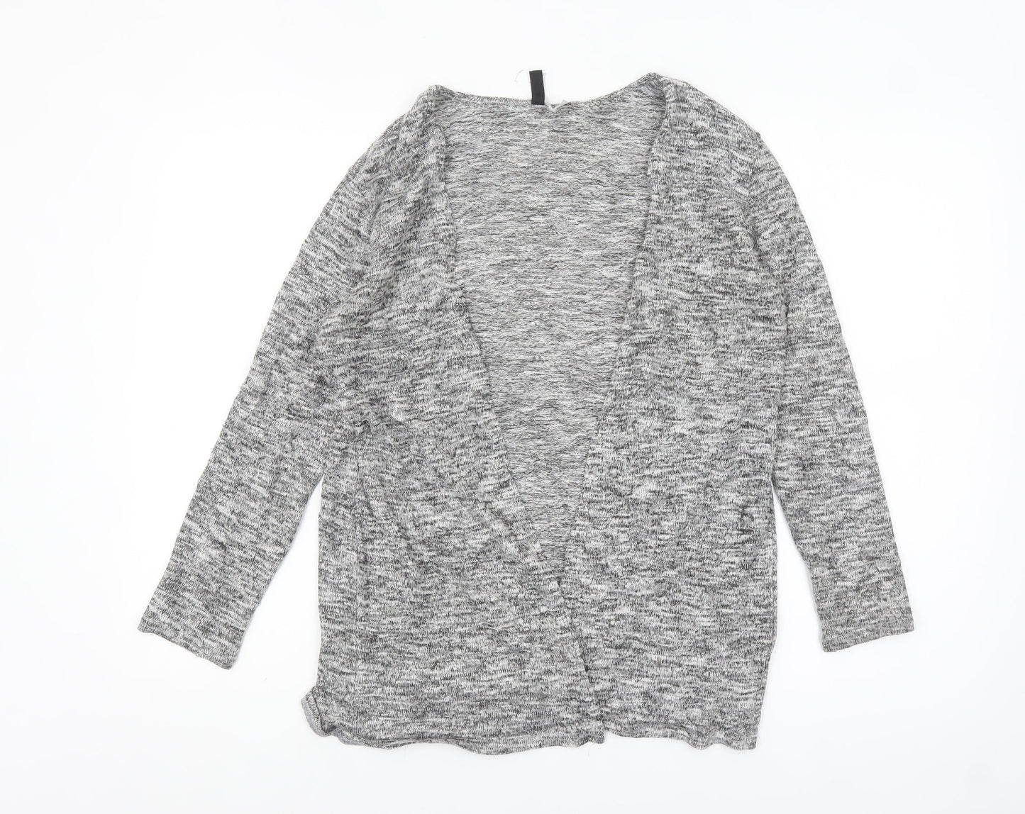 H&M Divided Women's Grey Knit Long Sleeve Open Cardigan Size M