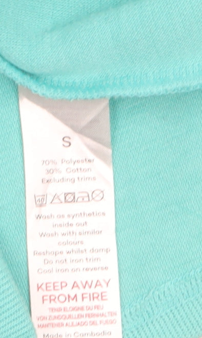 Bonmarche Womens Green Crochet Neck Short Sleeve T-Shirt Size S