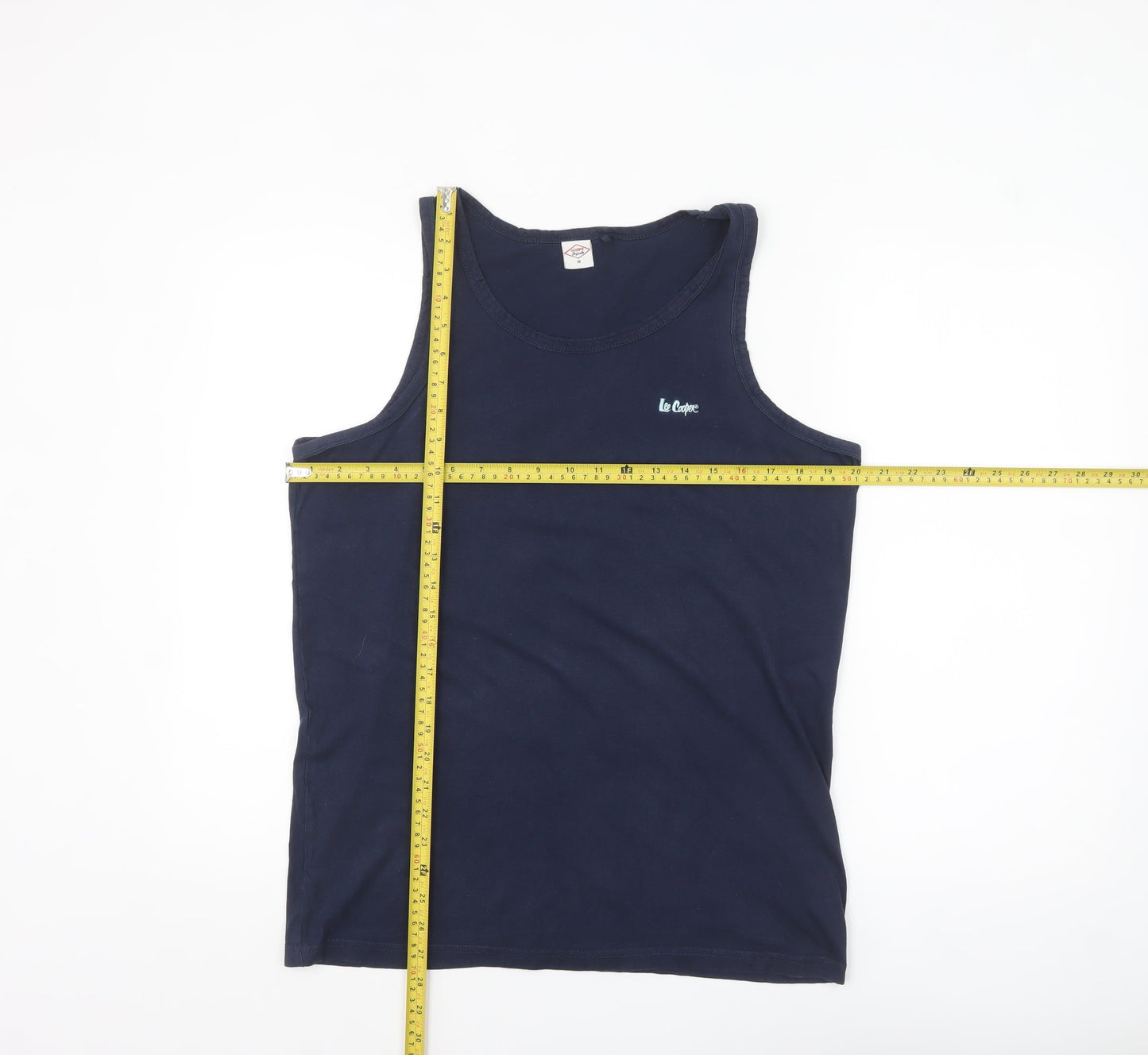 Lee Cooper Men's Blue Sleeveless Cotton Tank Top M Regular Fit