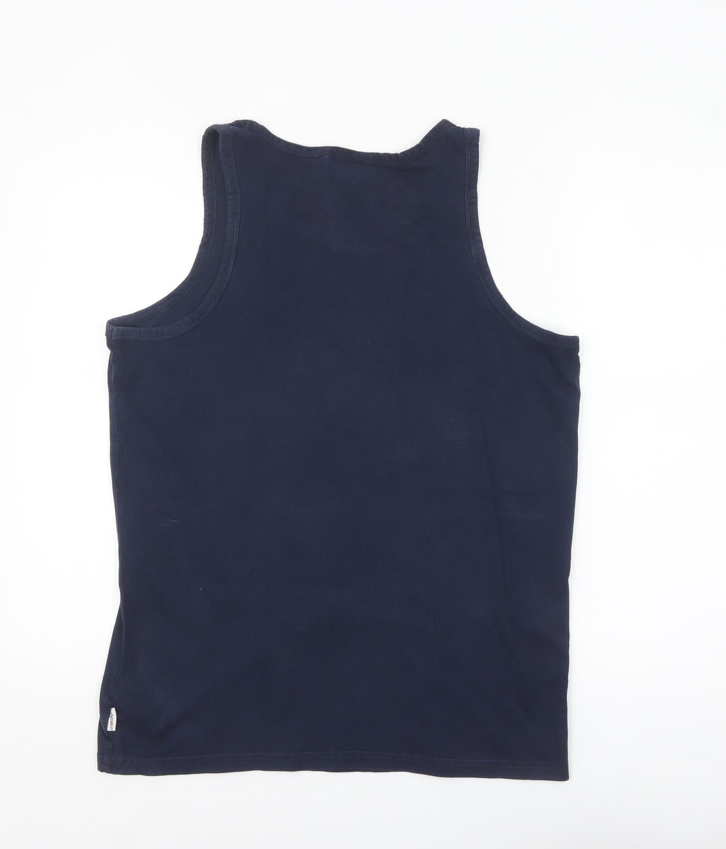Lee Cooper Men's Blue Sleeveless Cotton Tank Top M Regular Fit