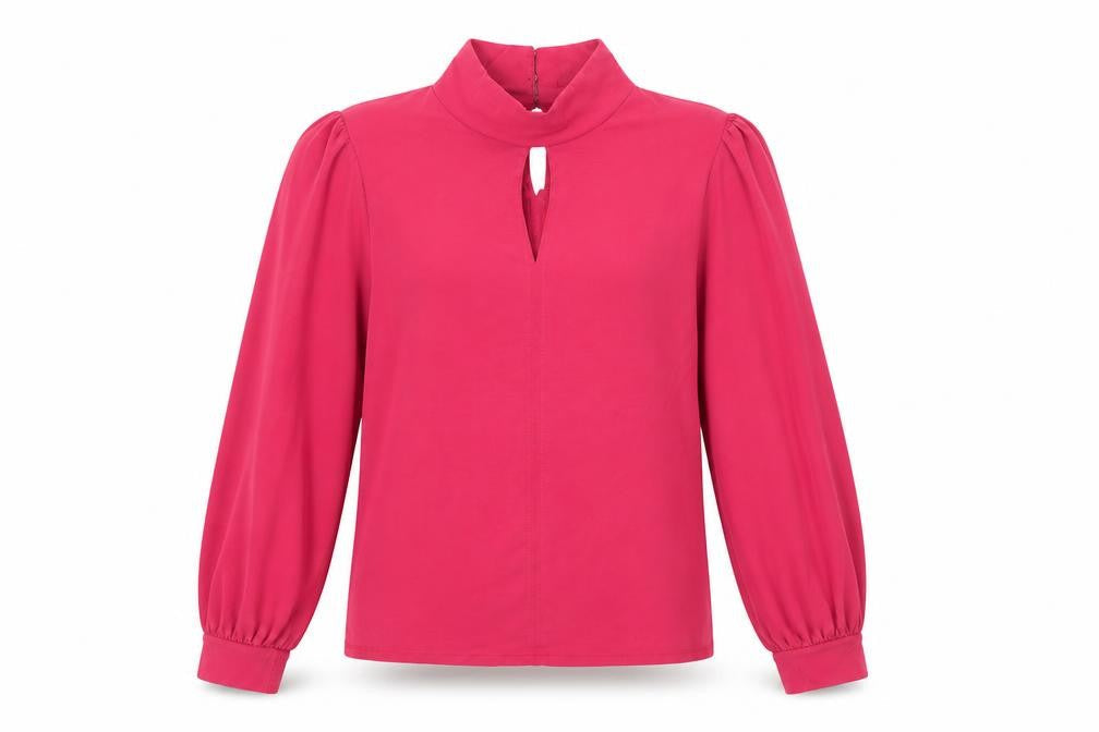 Marks & Spencer Women's Pink Long Sleeve Mock Neck Top Size 6