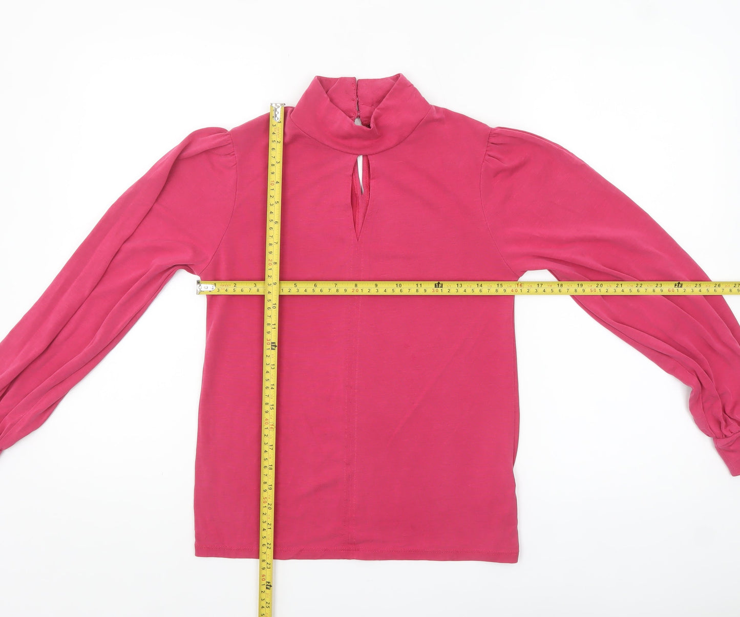 Marks and Spencer Women's Pink Long Sleeve Mock Neck Top Size 6