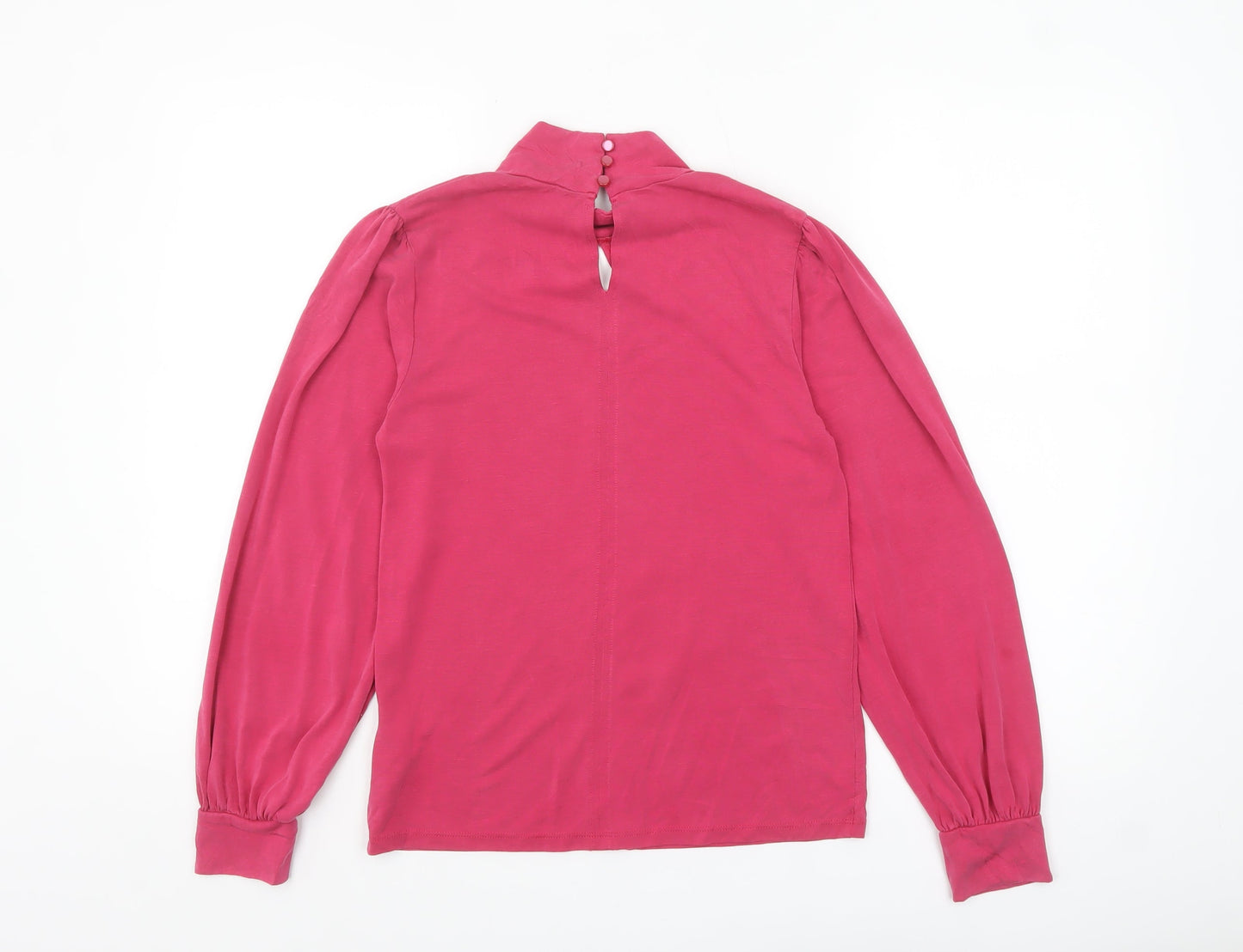 Marks and Spencer Women's Pink Long Sleeve Mock Neck Top Size 6