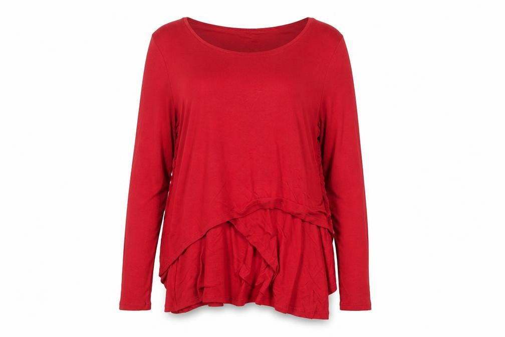 Phase Eight Women’s Red Long Sleeve Tunic Blouse Size 12