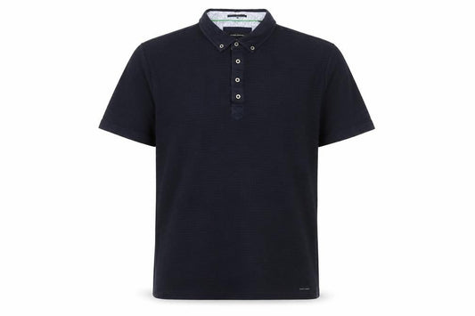 Guide London Men's Blue Cotton Short Sleeve Polo Shirt Size L