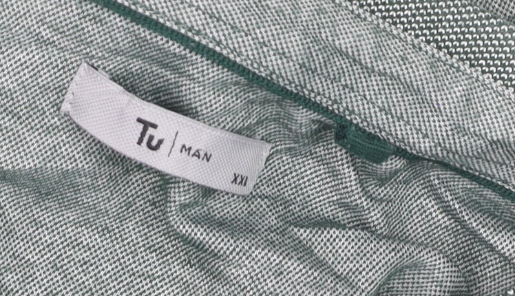 Tu Man Green 2XL Short Sleeve Cotton Polo Shirt