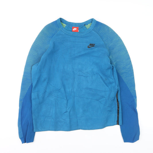 Nike Boys Blue Small Crew Neck Long Sleeve Pullover Sweatshirt