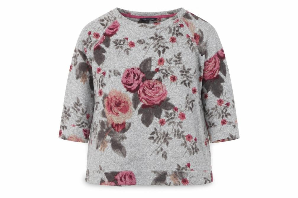 Marks and Spencer Women’s Grey Floral Pullover Jumper Size 12