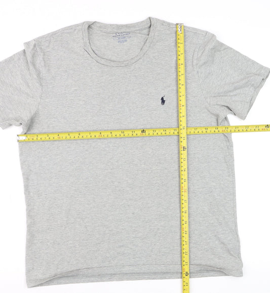 Ralph Lauren Men's Grey Crew Neck Cotton T-Shirt M