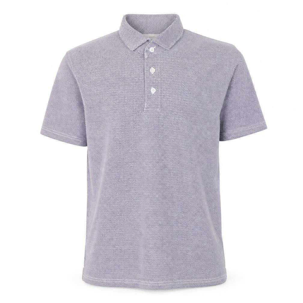 2BLIND2C Men’s Purple Geometric Cotton Polo Shirt M