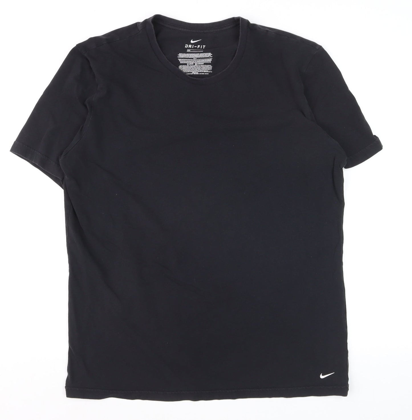 Nike Men's Black Dri-FIT Sports T-Shirt XL Athletic Fit