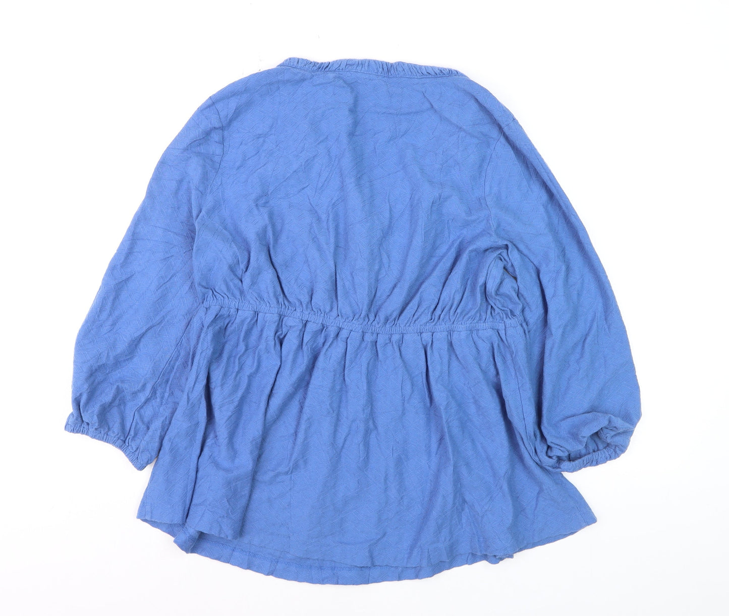 Fat Face Women's Blue Cotton Tunic Blouse Size 14