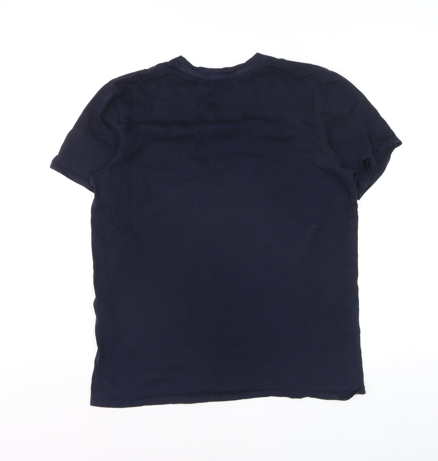 Ben Sherman Men's Navy Blue Cotton Crew Neck Short Sleeve T-Shirt Medium